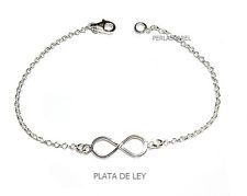 PULSERA INFINITO PLATA de ley 925 + Estuche. Nueva. Amor eterno