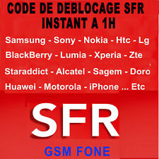 Code de Déblocage Désimlockage SFR UNLOCK ( SAMSUNG SONY NOKIA HTC LG LUMIA .. )