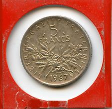 5 francs argent Semeuse 1967 vn°E446