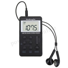 Mini Portable de poche écran LCD FM / AM 2 bandes Radio stéréo récepteur & écout