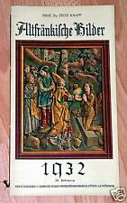 ALTFRÄNKISCHE BILDER Würzburg 1932