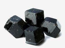 LOT 4 GRENATS NOIRS ou MELANITES (RARE) 8-10mm