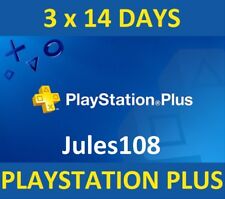 42 DAYS PS + (3 x 14) PLAYSTATION PLUS FOR PS4 [REGION FREE] [READ DESCRIPTION]