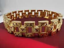 Hommes Bijoux 18 carats en or jaune massif large 12mm montre bracelet bracelet 8