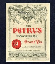 Etiquette  PETRUS 1990 SPECIMEN
