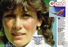 Coupure de Presse Clipping 1987 (4 pages) Ski Maria Walliser