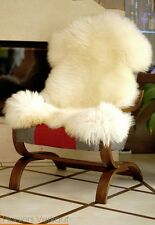 öko Lammfell, Schaffell, Teppich, Deko, naturweiß NEU! 120-130 cm