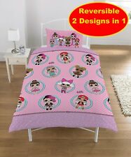 NEW LOL SURPRISE SINGLE DUVET QUILT COVER SET GIRLS KIDS PINK BEDROOM GIFT