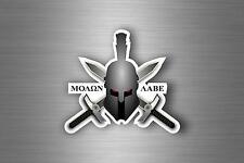 Autocollant sticker voiture moto molon labe warrior guerrier helmet spartan