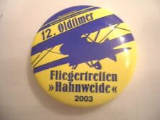 Hahnweide 12. Oldtimer Fliegertreffen 2003 Pin Abzeichen Plakette Anhänger