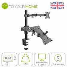 Dihl Tablet Computer Monitor Desk Arm Mount Clamp Stand Laptop VESA 75mm 100mm