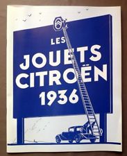Catalogue fac-similé Les Jouets Citroen 1936