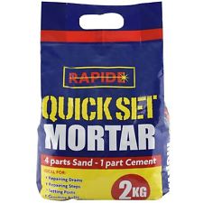 Quick Set Mortar Bag 2kg Premixed 4-1 Building Sand Cement Water Solution