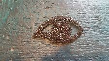 Patch Auge grau schwarz mit Strasssteinen Bügelbild Applikation
