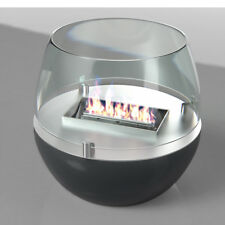 [412995] Tischfeuer | Ø140mm | Schwarz | Tischkamin Dekofeuer Glaskamin