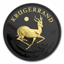 1 oz Krügerrand 2017 50 Jahre Ruthenium Gilded Edition mit Zertifikat 999 Silber