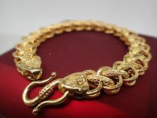 18 K jaune or massif largeur 12mm brident chaîne womens mens bracelet 8' 21 cm