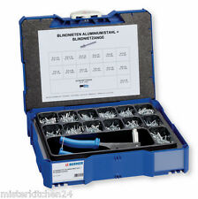 Berner Blindnieten-Sortiment + Nietzange Flachkopf 1451tlg. Gr.3-6 Systainer Box