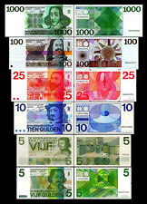 2x 5,5,10,25,100,1000 niederländische Gulden-Ausgabe 1966-1973 - 12 Banknoten-03