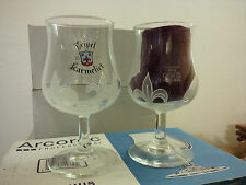 6 verres à bière Tripel Karmeliet + 6 sous bocks