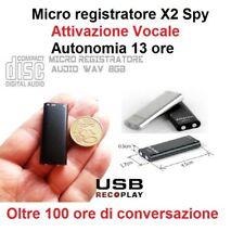 MICRO REGISTRATORE AUDIO ATTIVAZIONE VOCALE 8GB SPY SPIA VOICE RECORDER USB 8 GB