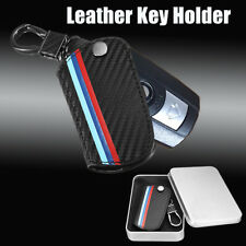 Housse Etuis Cuir Clé télécommande Fibre de carbone pour BMW 2 3 4 5 6 7 Series