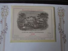 & ETIQUETTE CHATEAU LAFITE ROTHSCHILD PAUILLAC 1989 en 150 cl