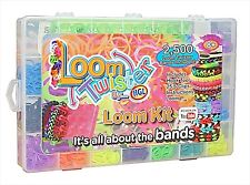 2500 looms Band Pieces Kit Box Rubber Loom Bands Board Bracelet Making Diy Set