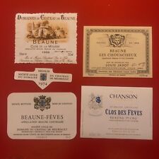 4 étiquettes / wine labels BEAUNE Clos de La Mousse...
