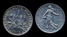 FRANCE 1 Franc 1915 AG