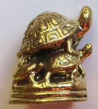 Figurine statuette famille tortues décoration collection bronze