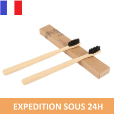 Brosse A Dent Bambou, Bois Écologique Biodégradable Compostable Charbon marron