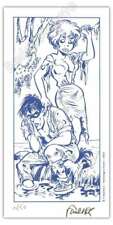 Ex-libris Sérigraphie Walthery Natacha Will Eisner Spirit 50ex signé 10,7x21 cm