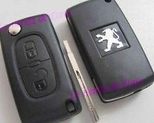 COQUE PLIP BOITIER CLE TÉLÉCOMMANDE PEUGEOT 2 BOUTONS CLEF 207 307 308 partner 
