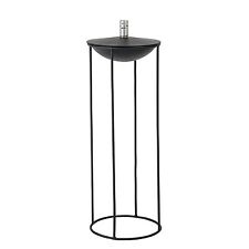 Bloomingville Windlicht Öllampe rund schwarz Laterne Garten Deko