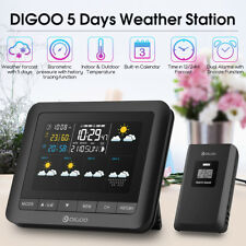 Station Météo Sans Fil LCD Thermomètre Température Humidité Intérieur/Extérieur