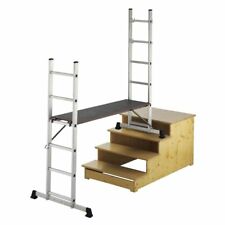 Mobile Arbeitsbühne Alugerüst Leiter Gerüst Multifunktionsleiter Aluleiter NEU