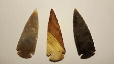 3 mal Pfeilspitze Steinzeit Nachbau flint knapping  Pointe Fleche Punta freccia 