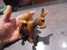 Ancien petit Ane Bâté Bois sculpté Souvenir de Propriano Corse 