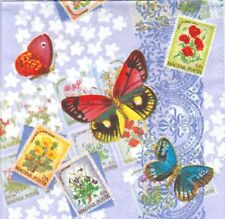 Lot de 2 Serviettes en papier Papillons Souvenir Decoupage Collage Decopatch