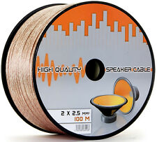 100m 2 x 2,5mm² Lautsprecherkabel Boxenkabel 2x 2,5mm Audio 100Meter Cable Hi-Fi