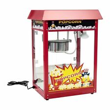 Retro Popcornmaschine Popcornmaker Popcornautomat 1.600 Watt 5kg/h Dach Rot Kino