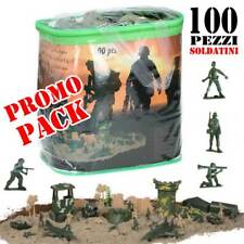 SOLDATINI IN PLASTICA 100 PEZZI SCATOLA SOLDATI PLAYSET SOLDIER EDDY TOYS