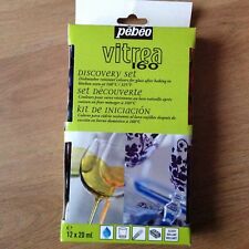 Pebeo Vitrea 160 Heat Fix Permanent Glossy Glass Paint 12 x 20ml Discovery Set