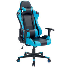Sedia Poltrona Gaming Scrivana Ufficio Casa Reclinabile Girevole Direzionale Blu