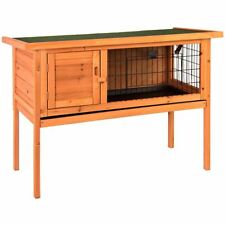Pet Rabbit Hutch Single Wooden Cage Guinea Pig Bunny Animal House Shelter Run