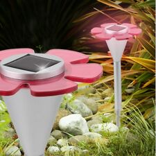 Design LED Solarlampe Blume Steckleuchte Pflanzen Außenbeleuchtung DxH 13x23cm