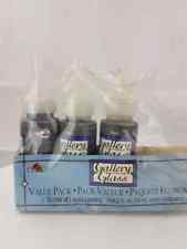 3 x PLAID Gallery Glass Simulated Liquid Leading 2oz bottles Black