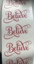 10 Believe Bauble Vinyl Glass Stickers Decals Crafts Etching Christmas Merry Joy