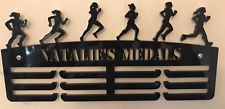 THICK 5mm Acrylic Personalised Female Runner 3Tier Medal Hanger / Medal Holder